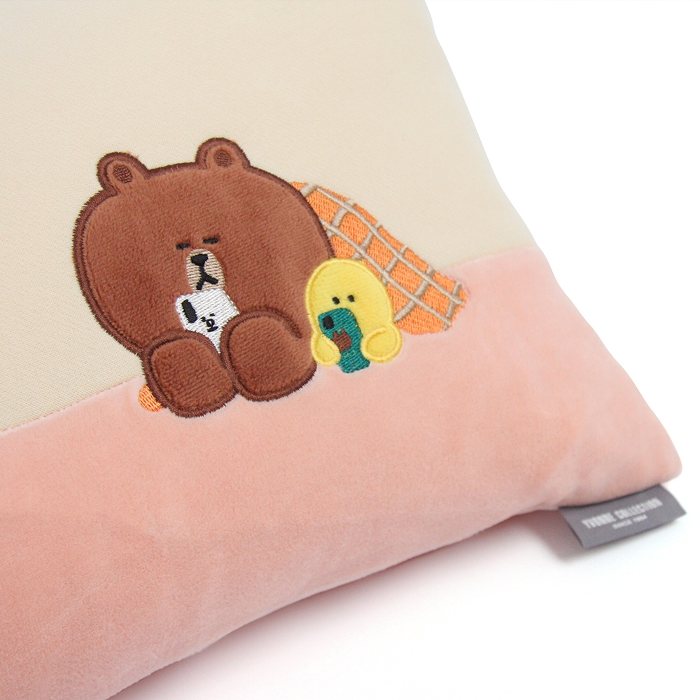 LINE FRIENDS｜熊大莎莉方形抱枕（30x45公分）產品圖