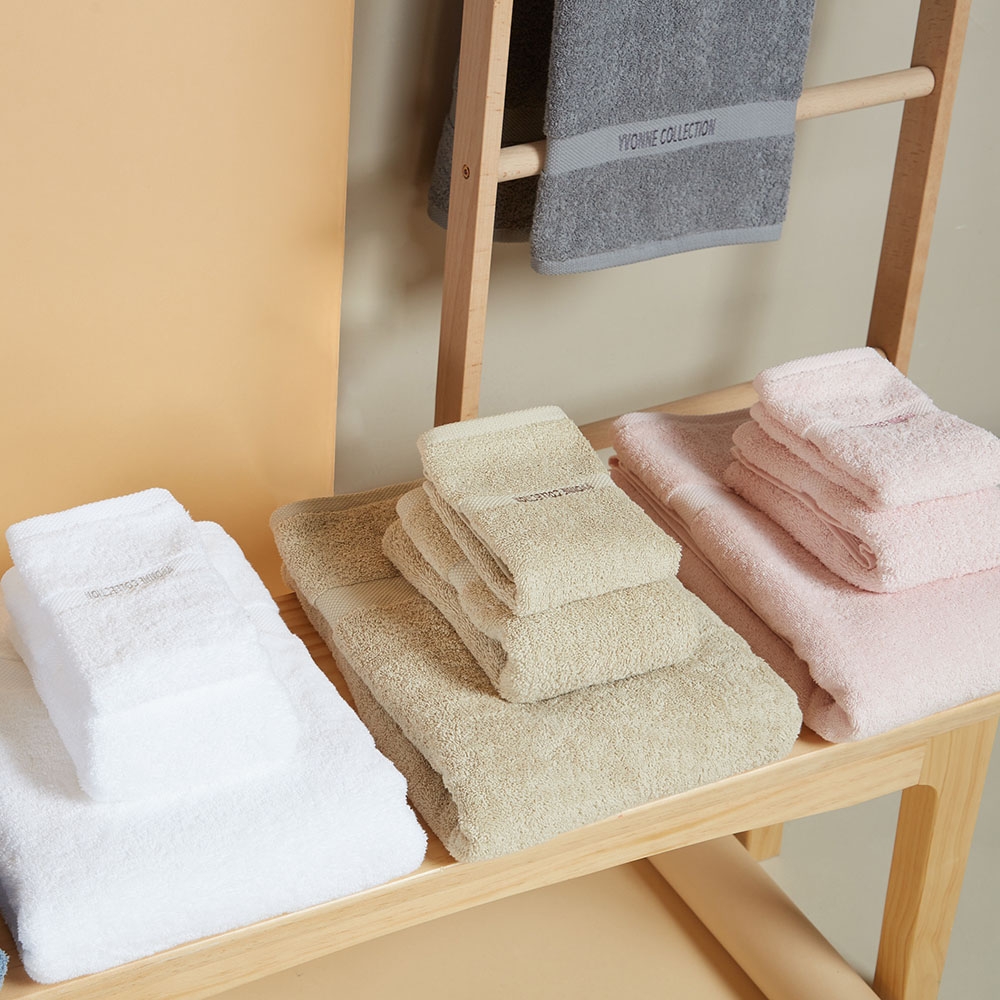 純棉小方巾-淺粉產品圖