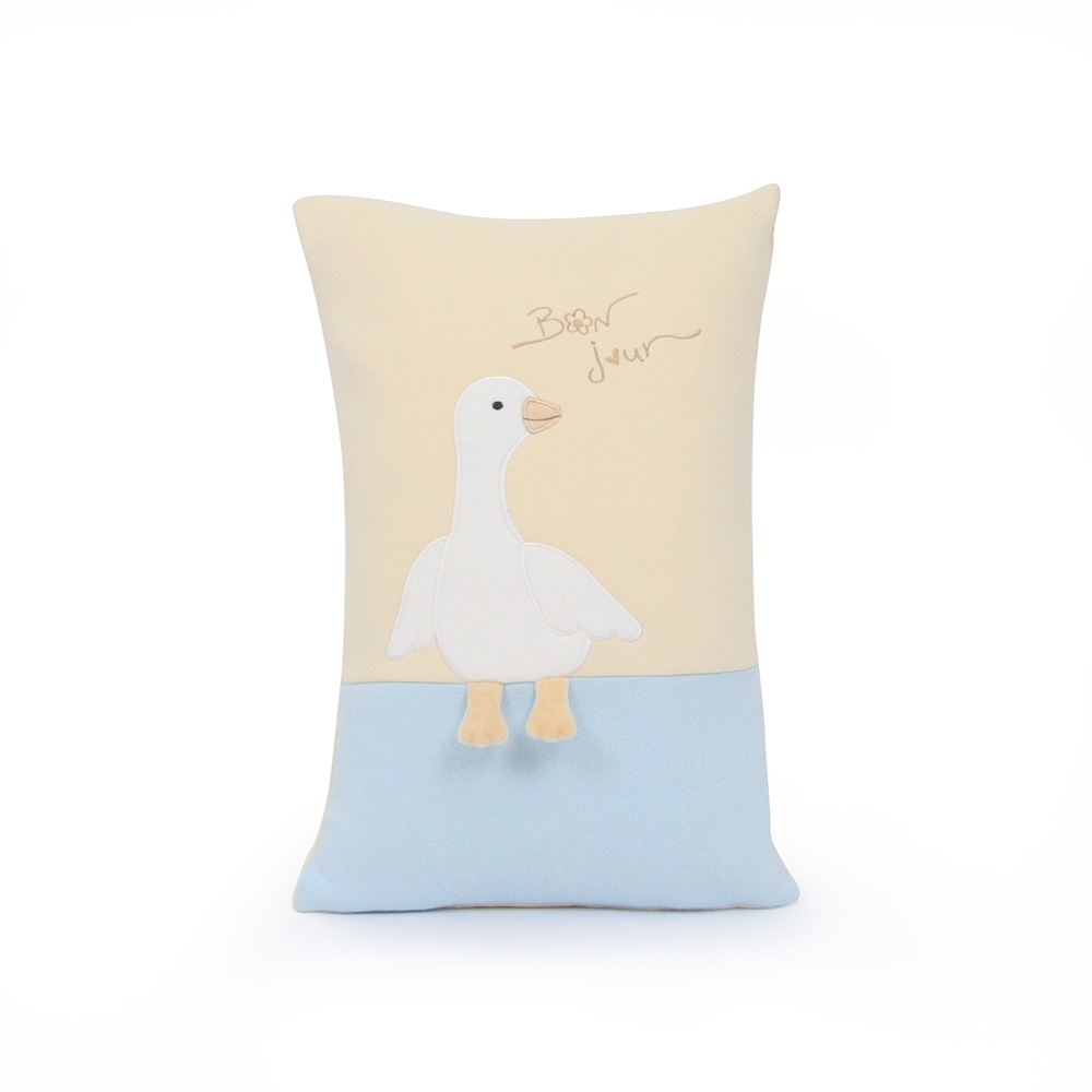 早安鵝方形抱枕（30x45公分）-鵝絨黃產品圖