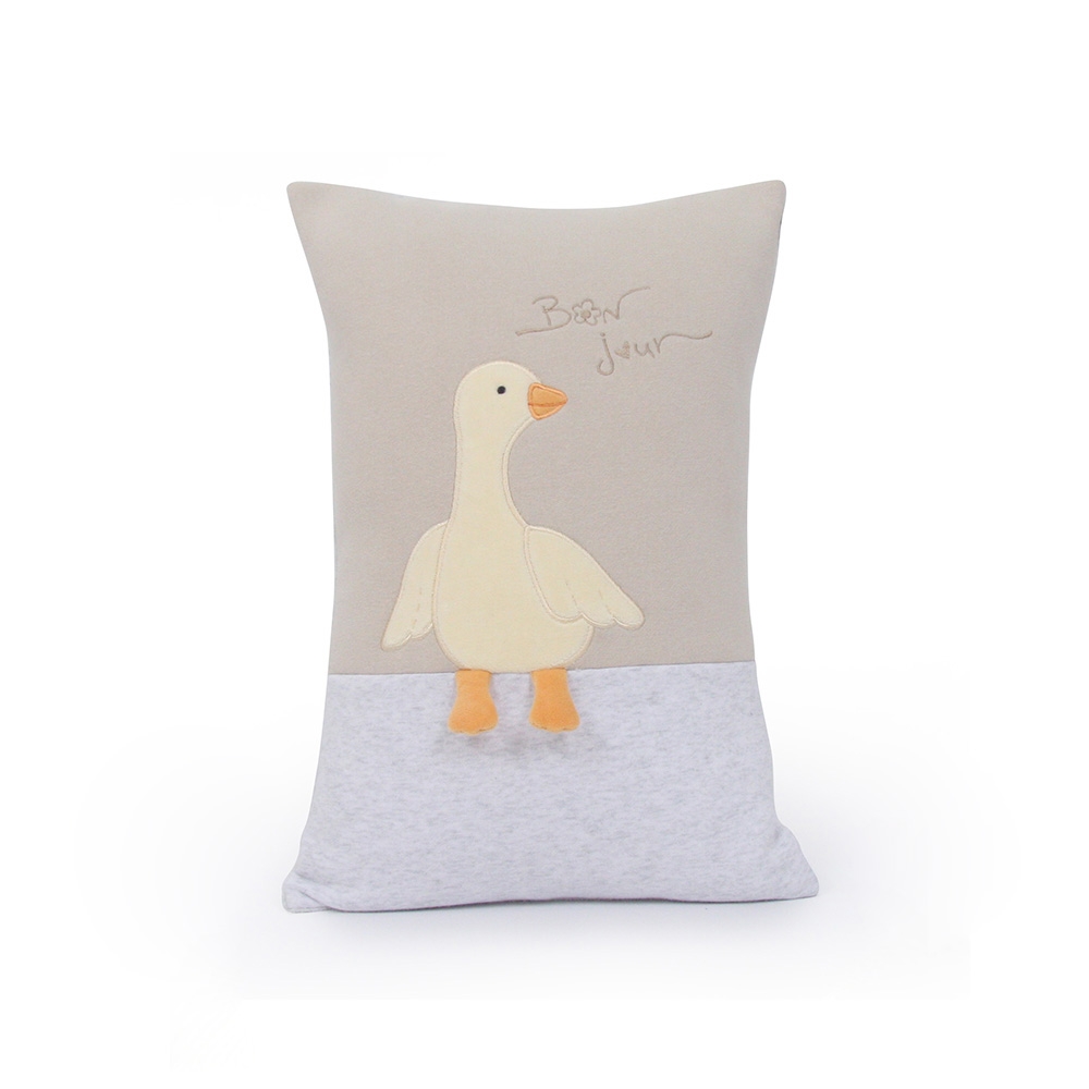 早安鵝方形抱枕（30x45公分）-奶霜杏產品圖